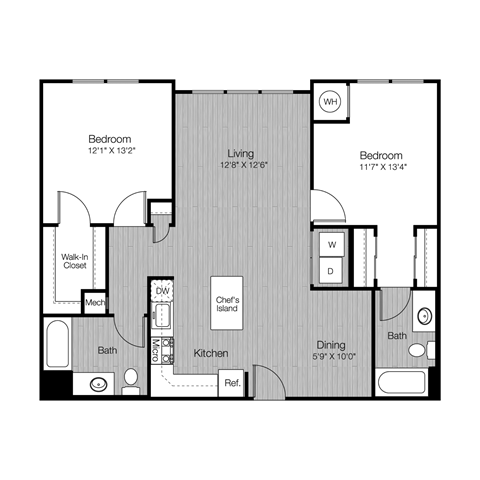 bedroom floor plan | the madison at ballston station at Metro 303, Hempstead, NY 11550