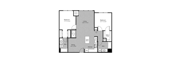 bedroom floor plan | the madison at ballston station at Metro 303, New York