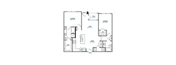 B2 Floorplan at The Link at Twin Creeks Apartments, Allen, Texas