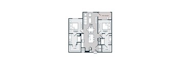 B2 Floor Plan at The Bridge at McKinney, McKinney, TX