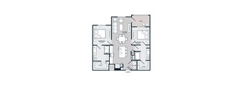 B2 ANSI Floor Plan at The Bridge at McKinney, McKinney, 75069