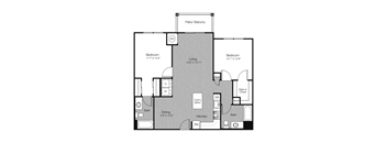 a floor plan of a bedroom apartment at West 130, New York