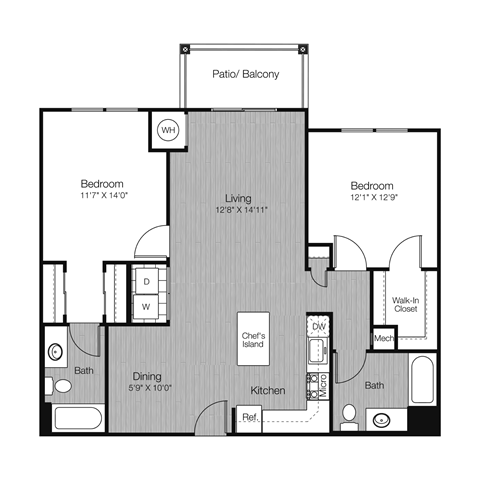 a floor plan of a bedroom apartment at West 130, New York