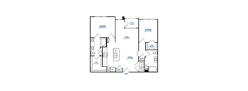 B3 Floorplan at The Link at Twin Creeks Apartments, Allen, TX 75013
