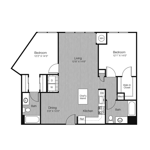 bedroom floor plan | the madison at ballston station at West 130, West Hempstead New York