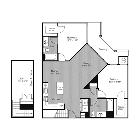 bedroom floor plan | the madison at ballston station at West 130, West Hempstead New York