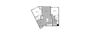 bedroom floor plan | the madison at ballston station at West 130, New York