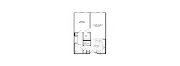 1 bed 1 bath Beacon 3 Floor Plan at Harbor Pointe, Bayonne, NJ