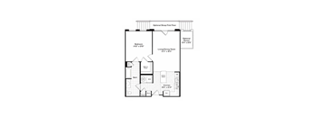 1 bed 1 bath Beacon 4 Floor Plan at Harbor Pointe, Bayonne, 07002