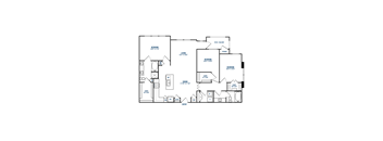 C2 Floorplan at The Link at Twin Creeks Apartments, Allen