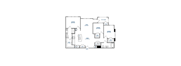 C3 Floorplan at The Link at Twin Creeks Apartments, Allen, texas