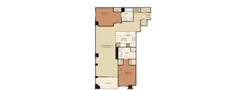 Calvert Floor Plan at 222 Saratoga, Baltimore Maryland