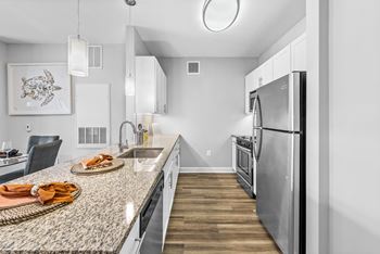 Modern Kitchen With Custom Cabinet at Harbor Pointe, Bayonne, New Jersey