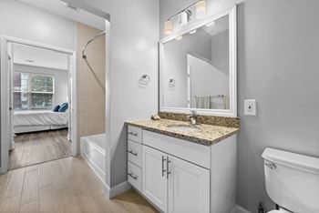 Bathroom With Vanity Lights at Harbor Pointe, Bayonne, NJ