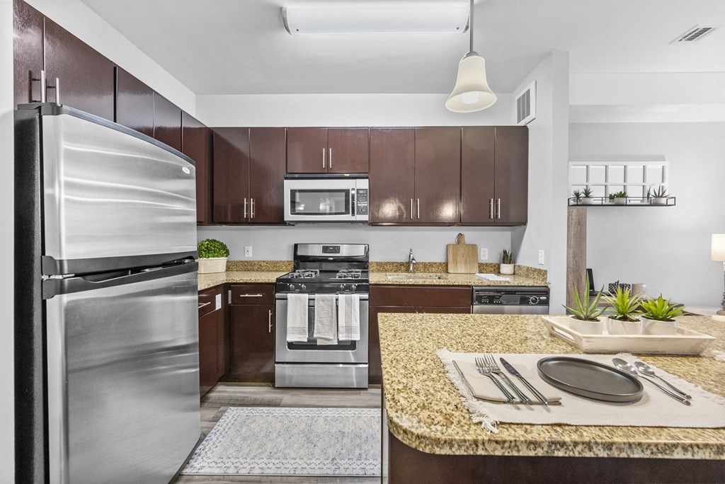 a classic unit kitchen at Harbor Pointe, New Jersey, 07002