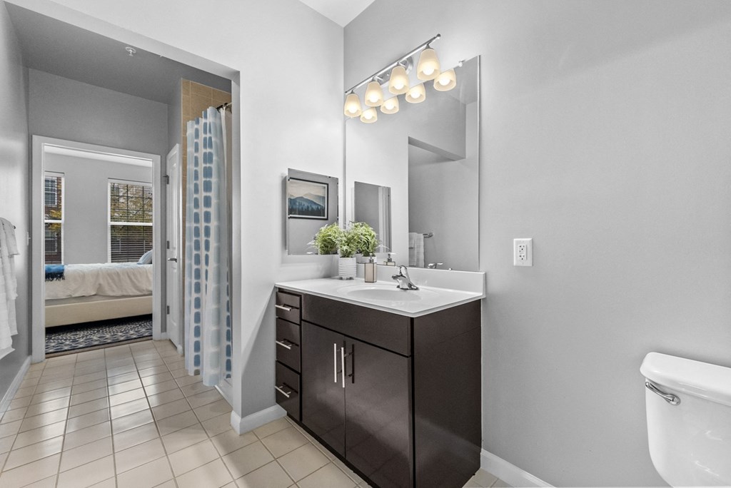 a bathroom in a unit at Harbor Pointe, Bayonne