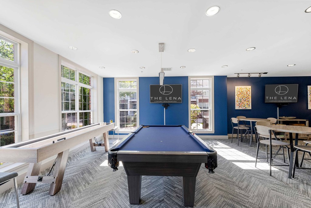 play a game of pool in our games room  at The Lena, Raritan, 08869
