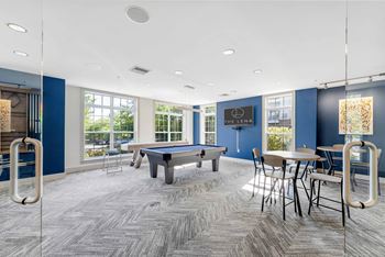Game Room With Billiards Table at The Lena, Raritan, NJ