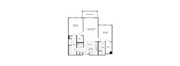 2 bed 2 bath Flagship 1 Floor Plan at Harbor Pointe, Bayonne