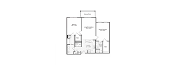 2 bed 2 bath Flagship 2 Floor Plan at Harbor Pointe, New Jersey