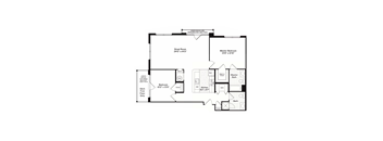 2 bed 2 bath Flagship 7 Floor Plan at Harbor Pointe, Bayonne, New Jersey