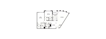 2 bed 2 bath Flagship 9 Floor Plan at Harbor Pointe, New Jersey