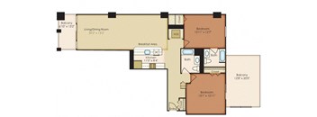 Francis Scott Keys Floor Plan at 222 Saratoga, Maryland