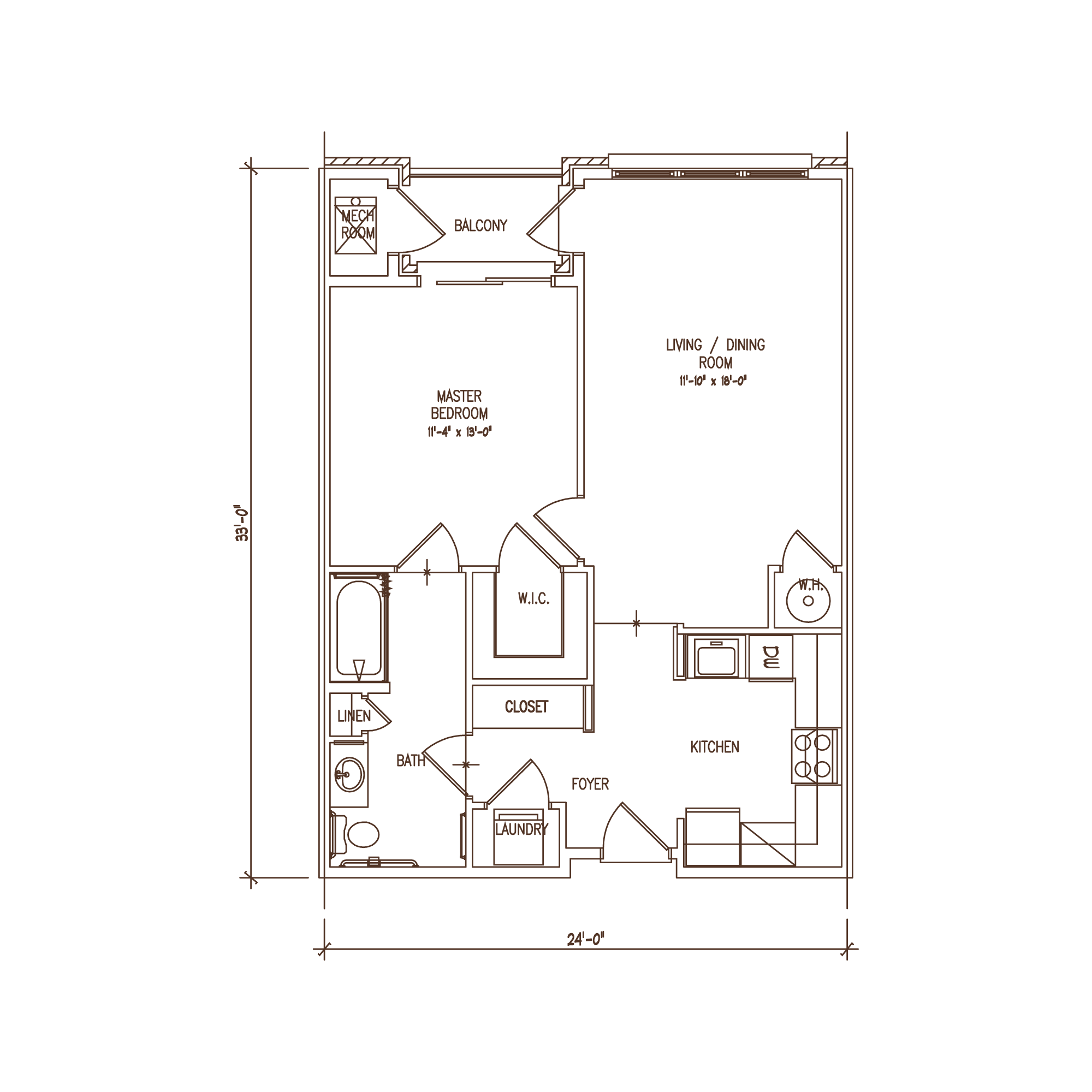 1 bed 1 bath F at The Lena Apartments, Raritan, New Jersey