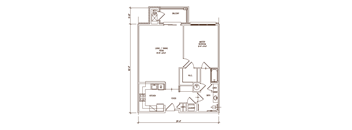 1 bed 1 bath B at The Lena Apartments, New Jersey, 08869