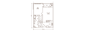 1 bed 1 bath A at The Lena Apartments, New Jersey