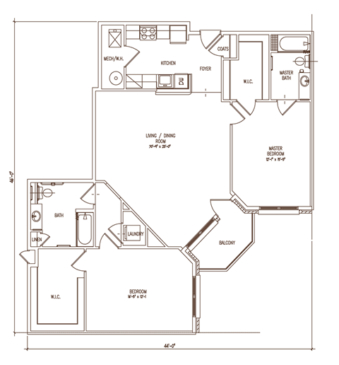 the plan of the ground floor of the house  at The Lena, Raritan, 08869