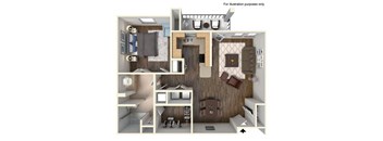A3 Floor Plan at The Laurel at Vintage Park 55+ Apartments, Tomball Texas