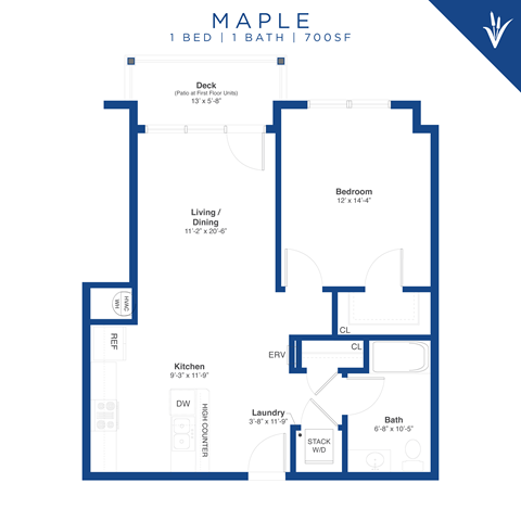 a floor plan of the maple