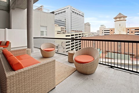 Balcony And Patio at 222 Saratoga, Baltimore, MD