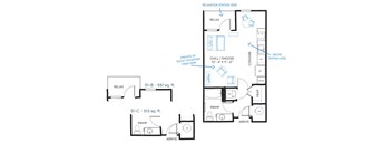 Studio 1 bath S1 Floor Plan at Regatta Sloans Lake, Denver, CO