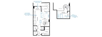Studio 1 bath S3 Floor Plan at Regatta Sloans Lake, Denver, 80204