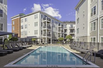 the swimming pool at the preserve apartments at West 130, West Hempstead, NY