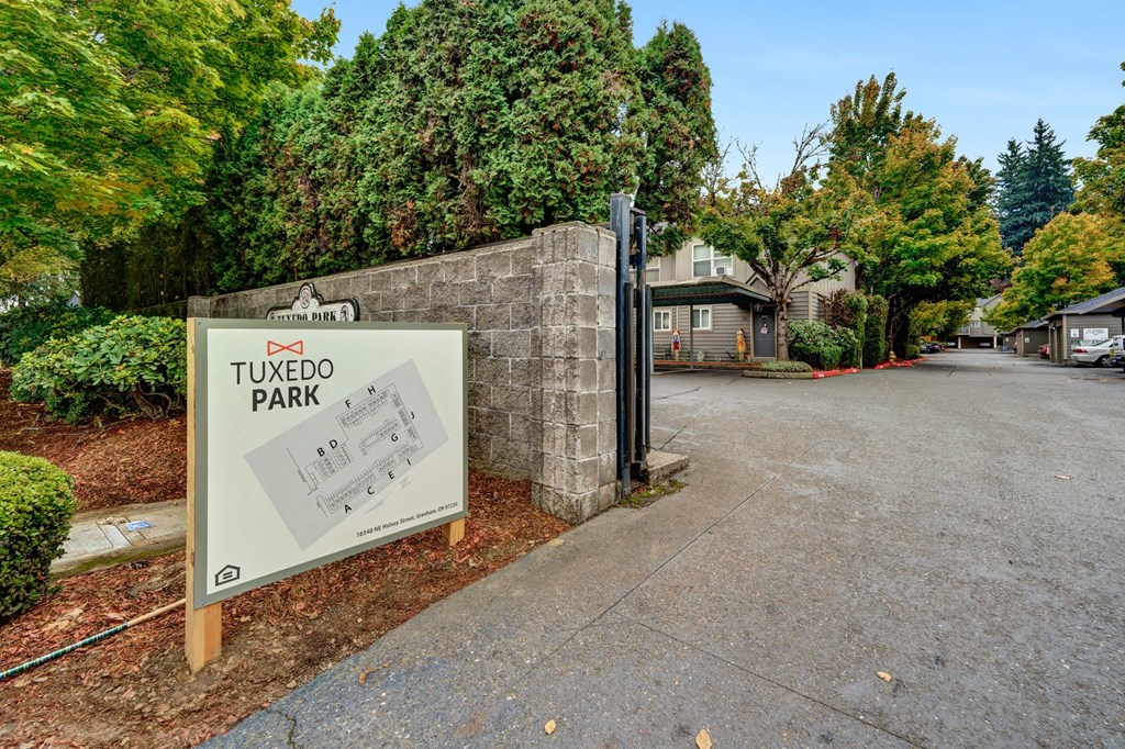 a sign for tundra park in front of a building
