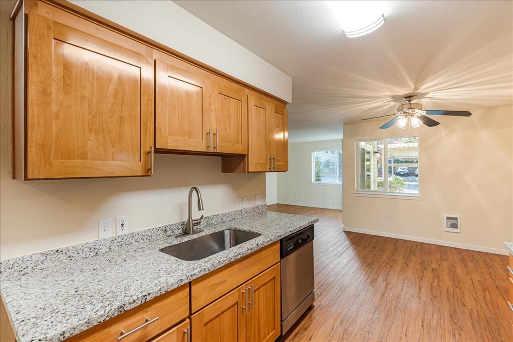 Cascade Woods kitchen sink and dishwasher