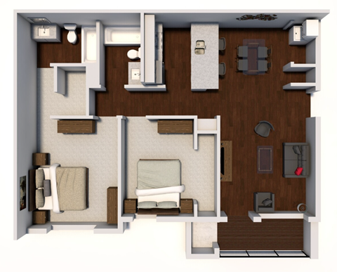 the bungalow floor plan 1x1