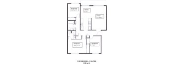 3 bedroom 2 bathroom floorplan