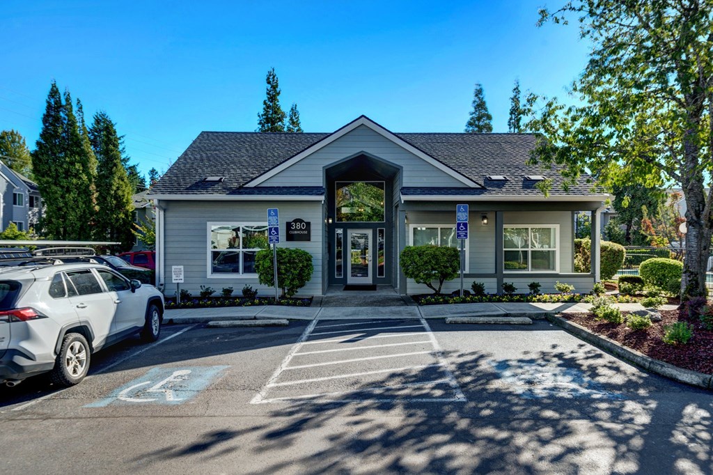 Front of clubhouse Aloha Oregon Quatama Village Apartments 