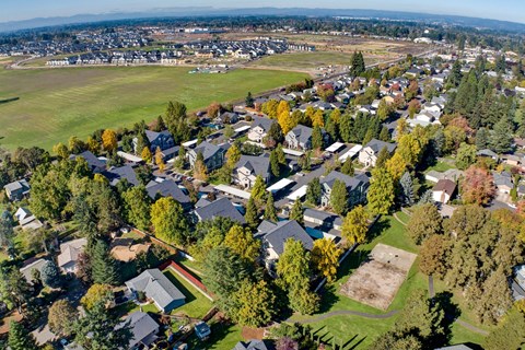 Aerial View Masters Aloha OR Apartment Community