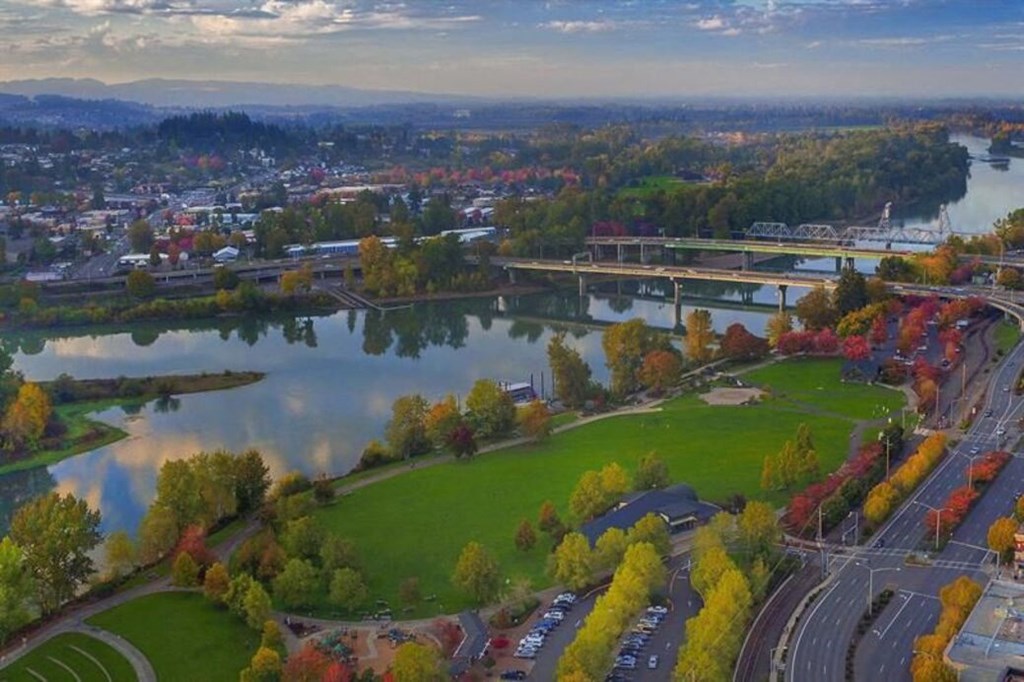 Riverbend Terrace Apartments Town Aerial View