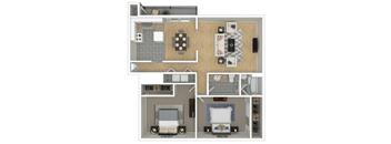 2 bedroom floor plan