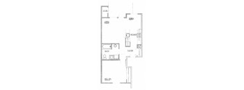 1 Bedroom, 1 Bath Floor Plan