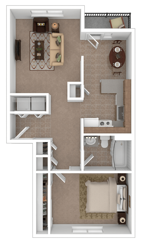 a floor plan of a studio apartment