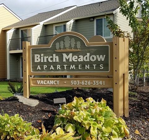 Birch Meadow Sign