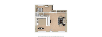 a floor plan of a studio apartment