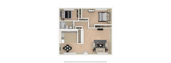a floor plan of a studio apartment